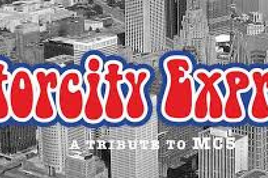 Das Logo für „Motorcity Express“ vor einer Skyline.