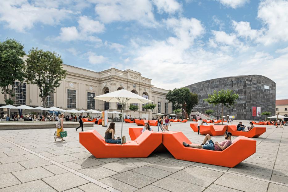 „MA48orange“ trägt man dieses Jahr im Museumsquartier.