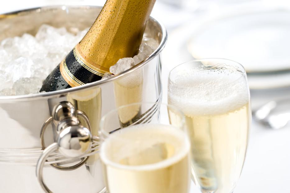 Champagne is served