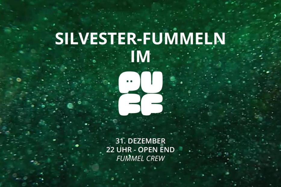 Ankündigung für die Silvester-Fummeln-Party am 31. Dezember ab 22 Uhr.