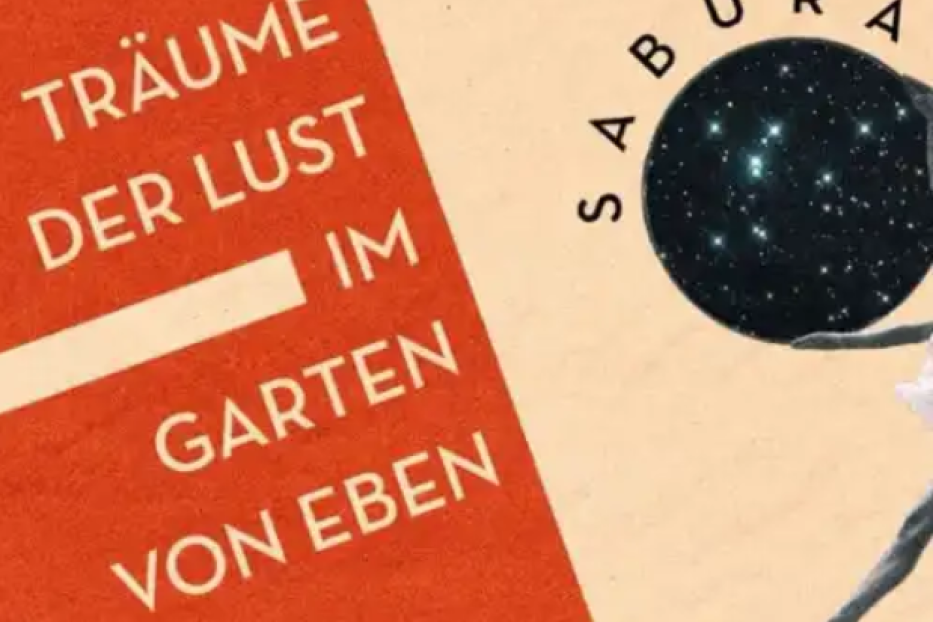 Das Cover zeigt den Titel „Träume der Lust im Garten von Eben“ und eine Ballerina vor einem Sternenhimmel.