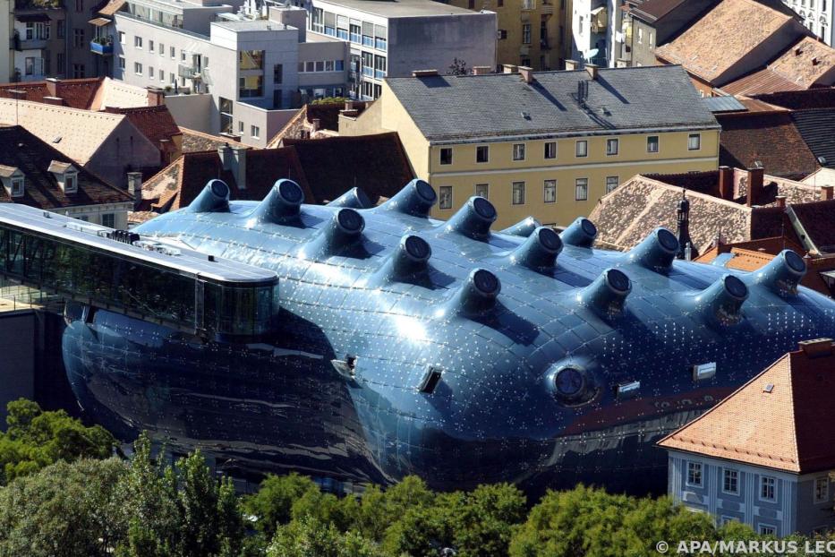 Das Kunsthaus Graz mit seiner markanten Architektur