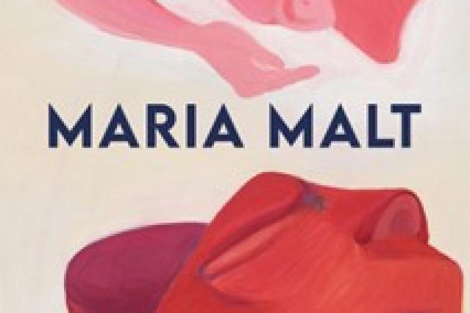 Das Cover des Buches „Maria Malt“ von Kirstin Breitenfellner zeigt abstrakte, rote und rosa Figuren.