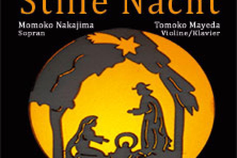 Cover des Albums „Stille Nacht“ von Momoko Nakajima und Tomoko Mayeda mit einer Krippenszene.