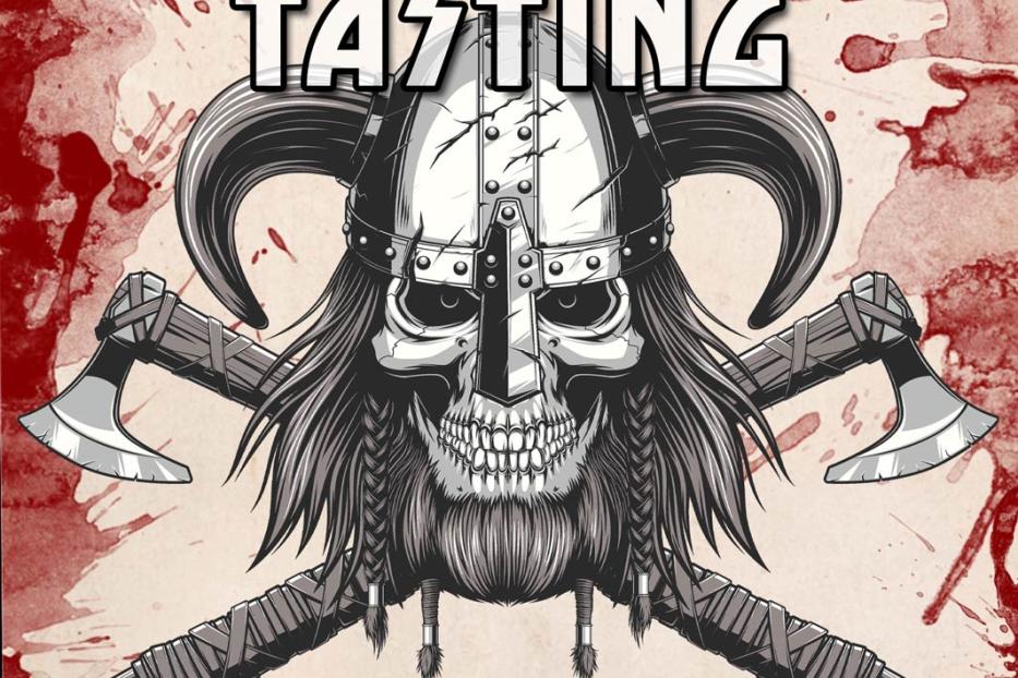 Ein Flyer für ein „Gin Tasting“ Event am 19. Januar 2024, präsentiert von Metal & Spirits Gathering.