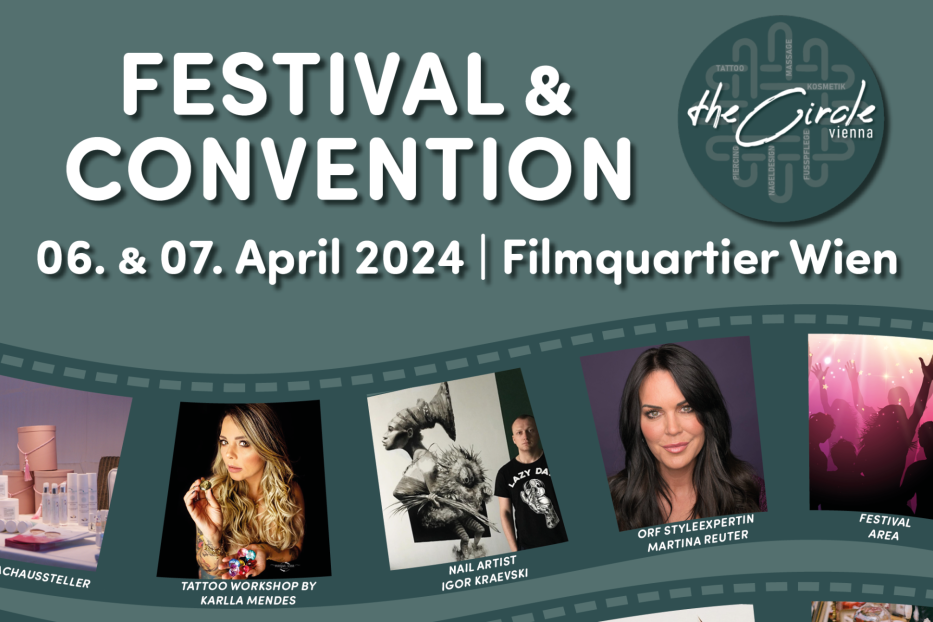 Werbeplakat für das „Festival & Convention“ von The Circle Vienna am 6. und 7. April 2024.