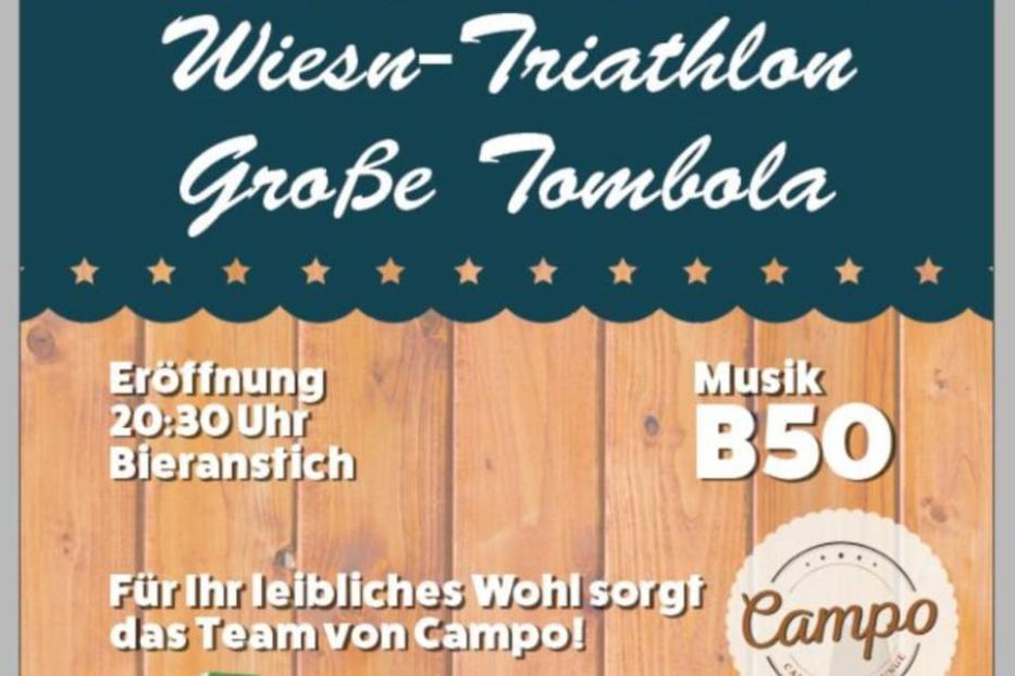 Ein Plakat für „Die Nacht in Tracht“ am 3.2.2024 in der Mehrzweckhalle Wulkaprodersdorf mit Wiesn-Triathlon und Tombola.
