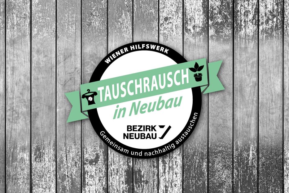 Logo des Wiener Hilfswerks für den „Tauschrausch“ im Bezirk Neubau.