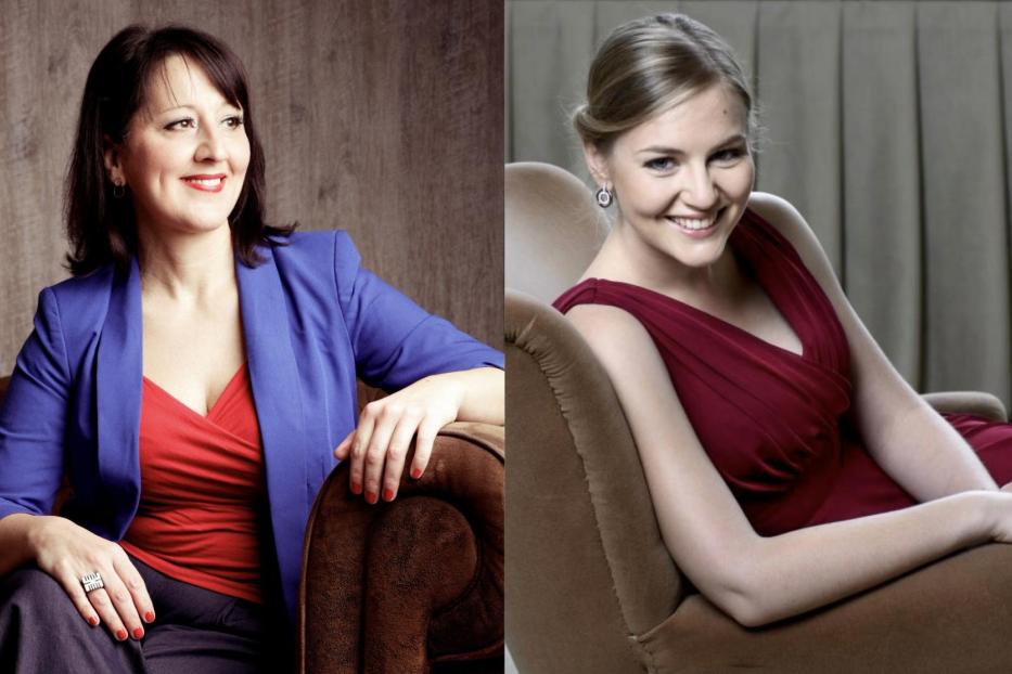 Porträtaufnahme von Elsa Janulidu und Hanna Bachmann.