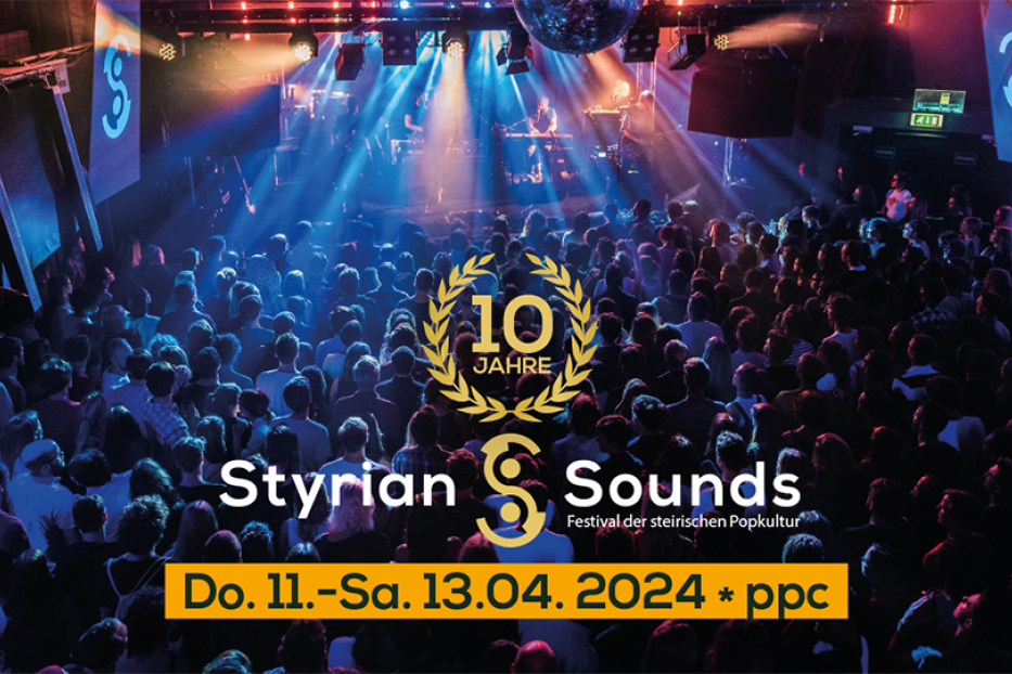 Eine Menschenmenge besucht das „Styrian Sounds“-Festival der steirischen Popkultur.