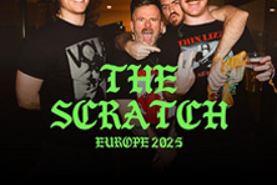 Die Band The Scratch kündigt ihre Europa-Tournee 2025 an.