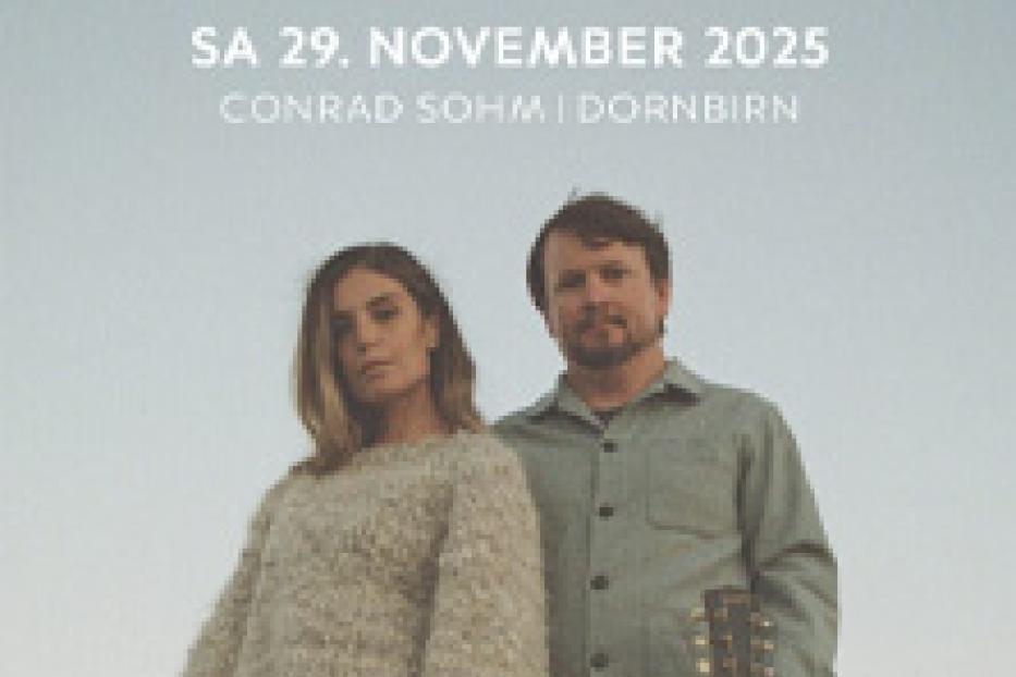 Das Duo Ocie Elliott kündigt ein Konzert im Conrad Sohm in Dornbirn am 29. November 2025 an.