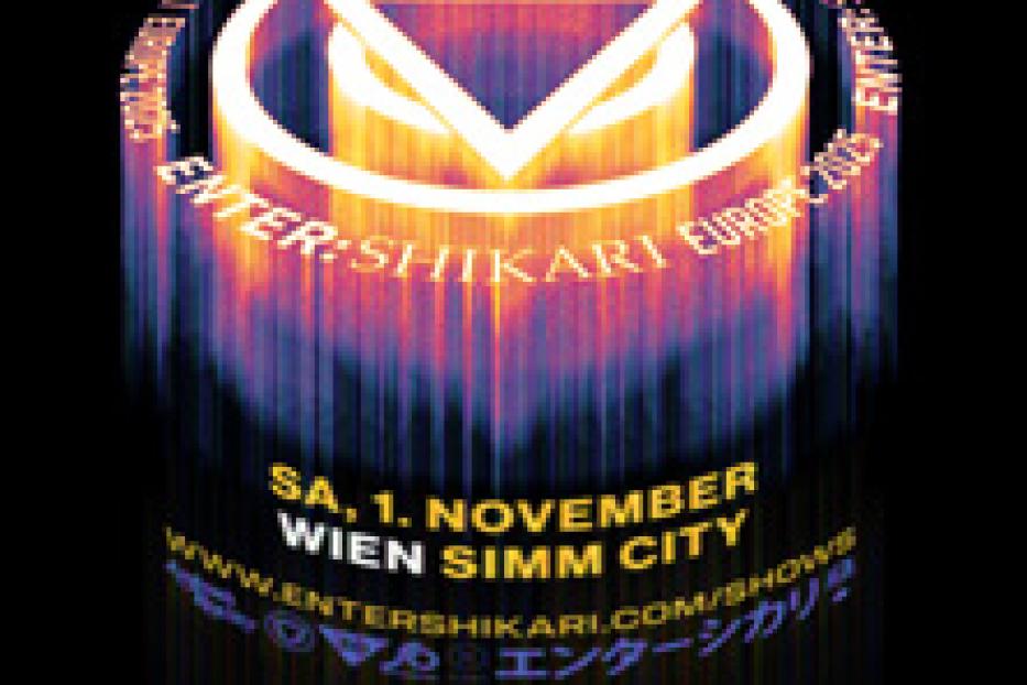 Werbeplakat für Enter Shikari Europe 2025, Wien Simm City, 1. November.