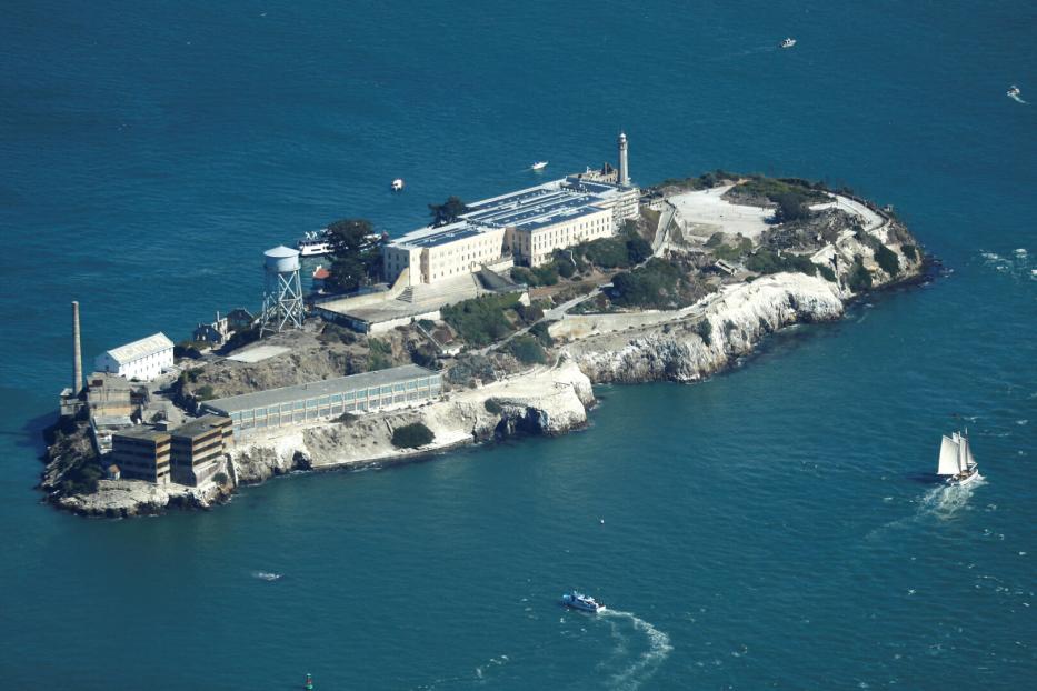 FILE PHOTO: The Alcatraz Island is seen in San Francisco Bay in San Francisco, California