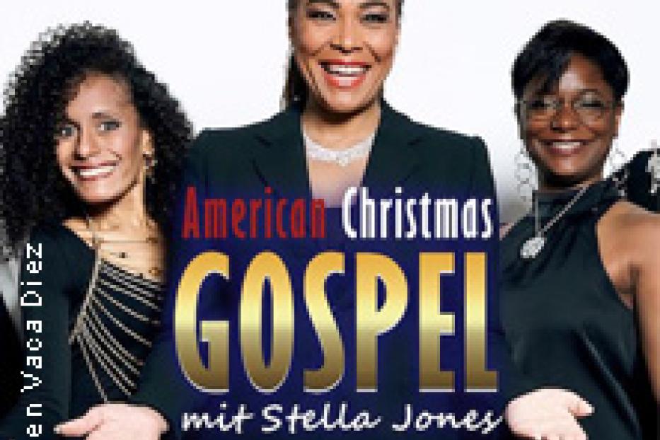 Drei Frauen präsentieren das „American Christmas Gospel“-Konzert mit Stella Jones.