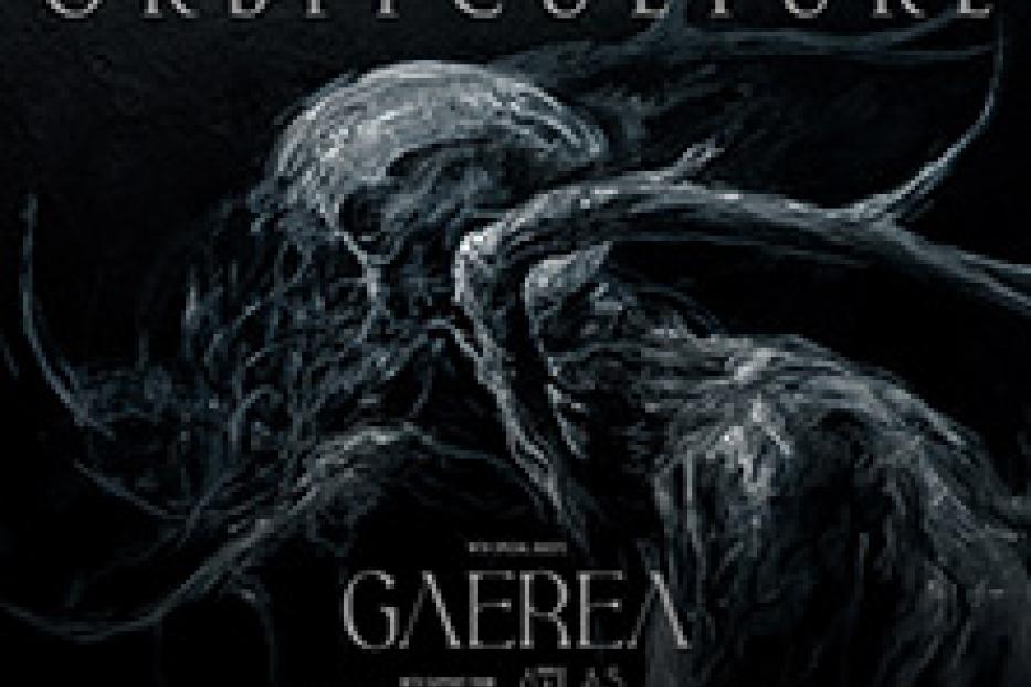 Das Cover zeigt ein düsteres Bild für Orbit Cultures „Death Above Life“-Tour 2025 mit Gaerea und Atlas.