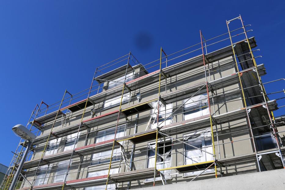 Construction site of a new residential home