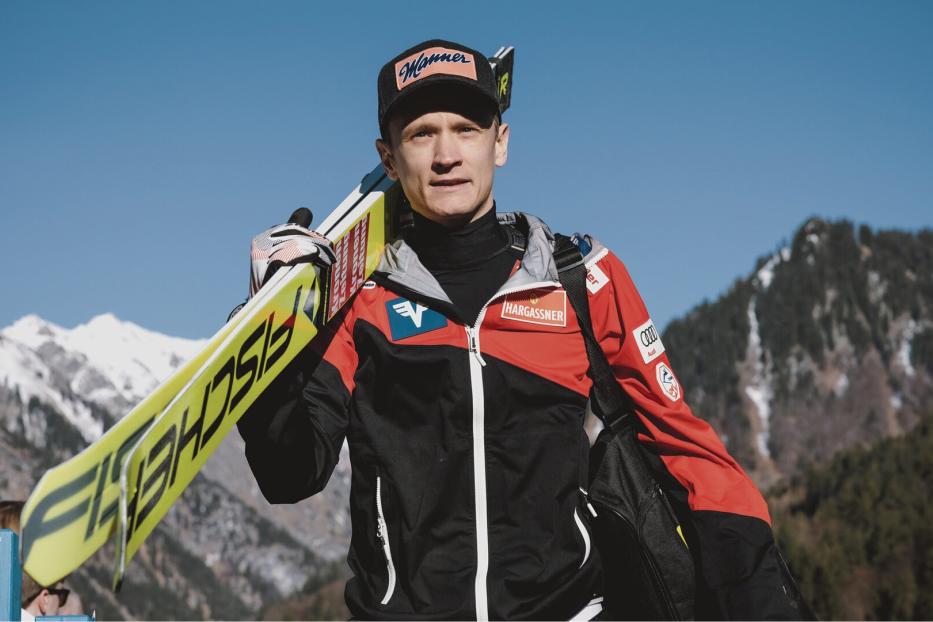 Skispringer Daniel Huber arbeitet nach einer schweren Knieverletzung am Comeback