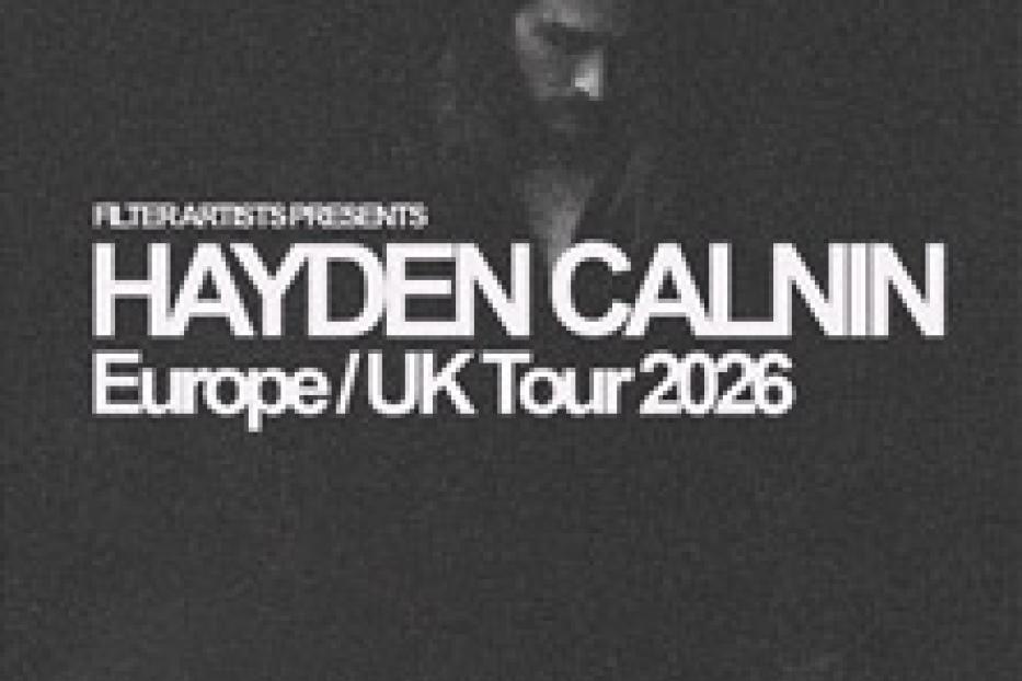 Ein Werbeplakat für die „Hayden Calnin Europe/UK Tour 2026“.