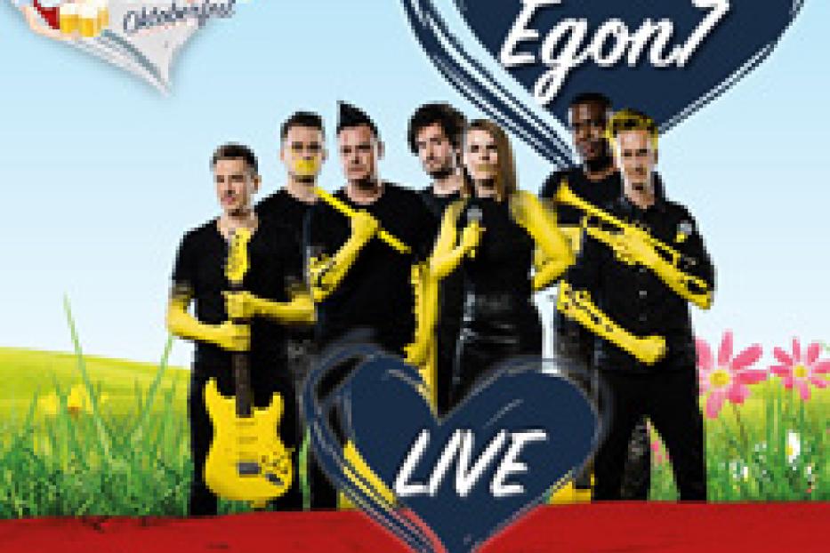 Die Band Egon7 wirbt für einen Live-Auftritt auf der Brunn Wiesn in Brunn am Gebirge.