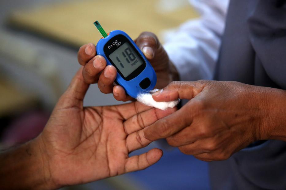 Diabetesmessung am Finger