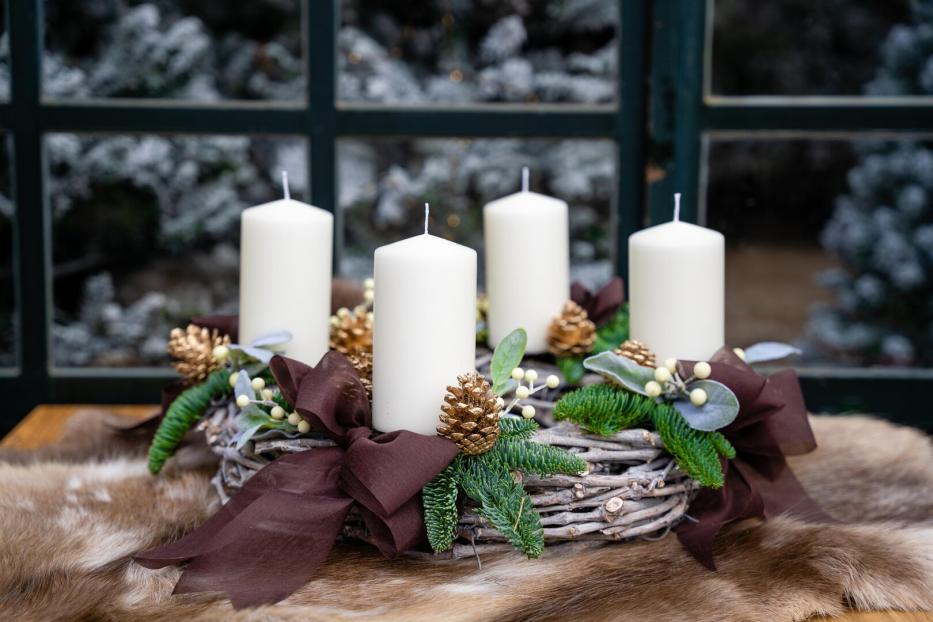 Adventkranz aus Weide