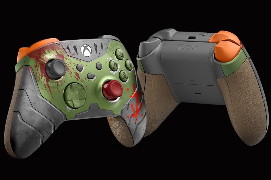 Doom Dark Ages Limited Edition Controller Vorder und Rückansicht