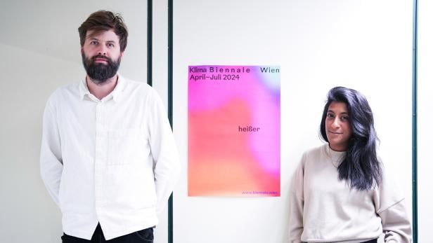 Die "Klima Biennale Wien"-Leiter Claudius Schulze und Sithara Pathirana