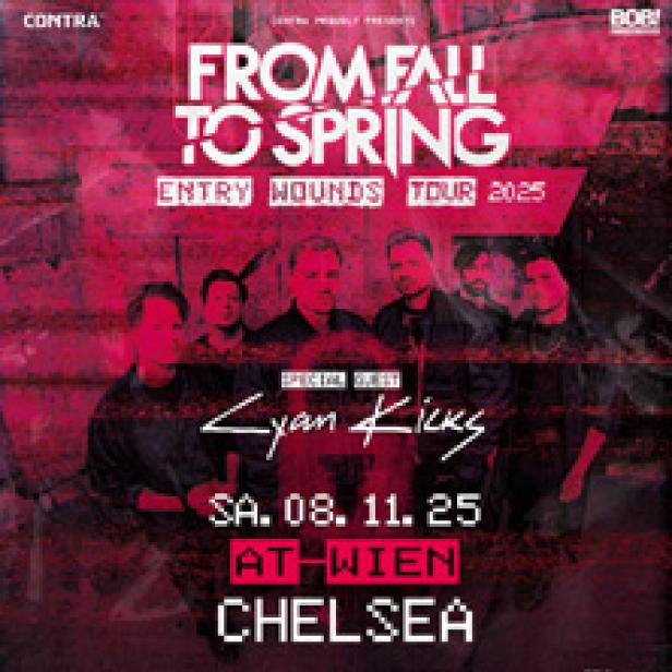 Das Band From Fall to Spring auf ihrer Entry Wounds Tour 2025 im Chelsea, Wien.