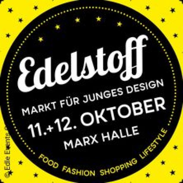 Das Logo für „Edelstoff“, ein Markt für junges Design am 11. und 12. Oktober in der Marx Halle.