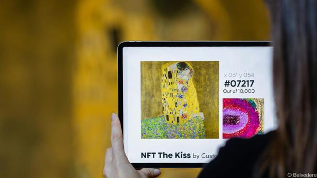 "Der Kuss" für zu Hause - als digitale Kopie eines Einzelteils
