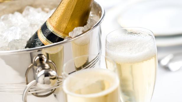 Champagne is served