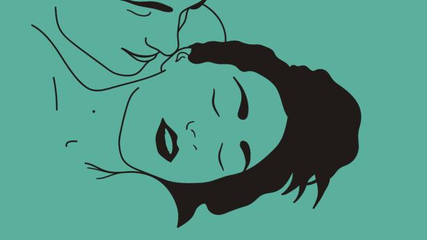 Frau und Mann beim Geschlechtsverkehr.