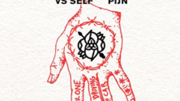 Das Albumcover von „La Dispute - Somewhere at the Bottom of the River Between Vega and Altair“ zeigt eine rote Handzeichnung mit Text.