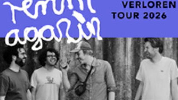 Das Bandfoto wirbt für die „Du hast hier nichts verloren“-Tour 2026 von „Herrenmagazin“.