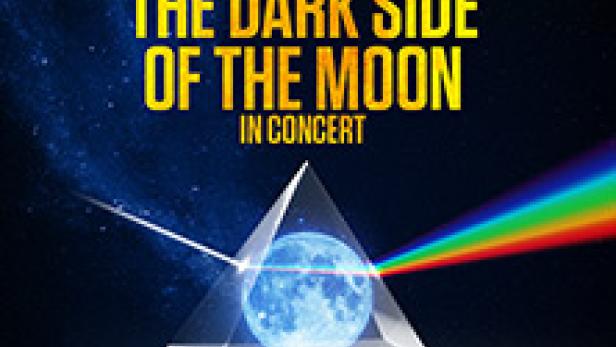 Das Cover für „The Dark Side of the Moon in Concert“ von Pink Floyd zeigt ein Prisma und einen Regenbogen.