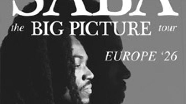 Ein Werbeplakat für die „The Big Picture“-Tour von Saba in Europa im Jahr 2026.
