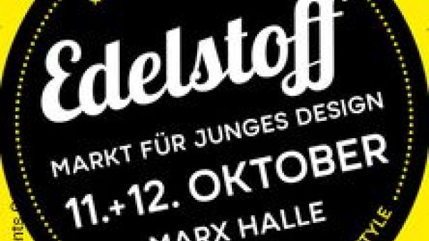 Das Logo für „Edelstoff“, ein Markt für junges Design am 11. und 12. Oktober in der Marx Halle.