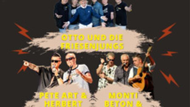 Ein Werbeplakat für die Brunner Wiesn am 17.09.2026 mit den Bands Otto und die Friesenjungs, Pete Art & Herbert Prohaska sowie Monti Beton & Johann K..