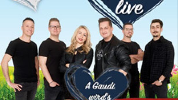 Die Band K's live wirbt für das Brunner Wiesn Oktoberfest in Brunn am Gebirge.