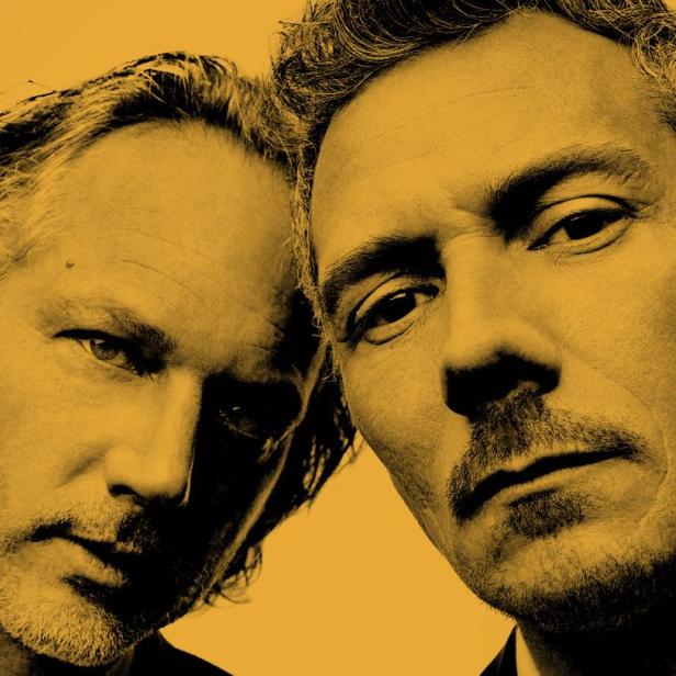 Porträt der deutschen Musiker Gisbert zu Knyphausen und Tobias Krude.