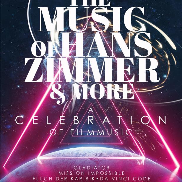 Das Plakat für „The Music of Hans Zimmer & More: A Celebration of Filmmusic“ zeigt Filmtitel wie „Gladiator“.