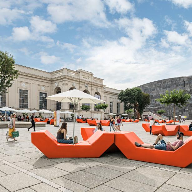 „MA48orange“ trägt man dieses Jahr im Museumsquartier.