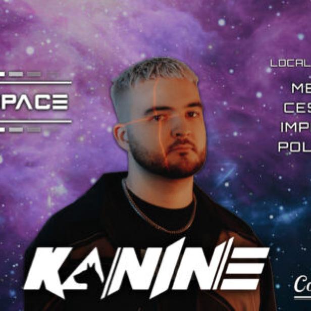 Ein Werbeplakat für „Outtaspace“ mit dem DJ Kanine und dem Datum 25.05.2022.