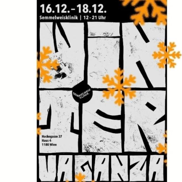 Ein Veranstaltungsplakat für die „Wiener Vaganza“ vom 16. bis 18. Dezember in der Semmelweisklinik.