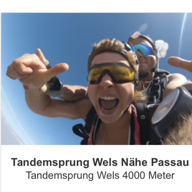 Tandemsprung Wels Fallschirmspringen