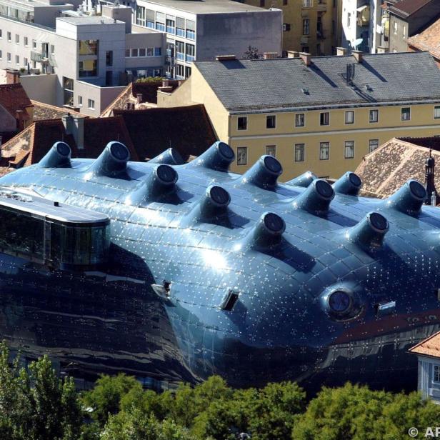 Das Kunsthaus Graz mit seiner markanten Architektur