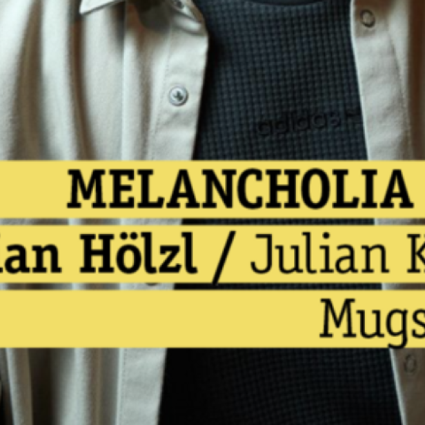 Das Cover von „Melancholia Ultra“ mit Florian Hölzl, Julian Körndl und Mugs Bunny.