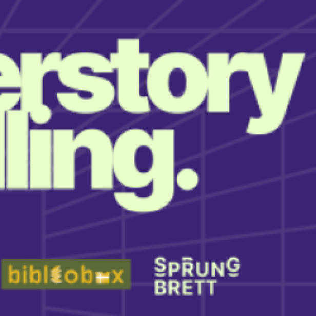 Ankündigung für „Herstorytelling“ am 05.03.24 in der Stadtbücherei Wien.