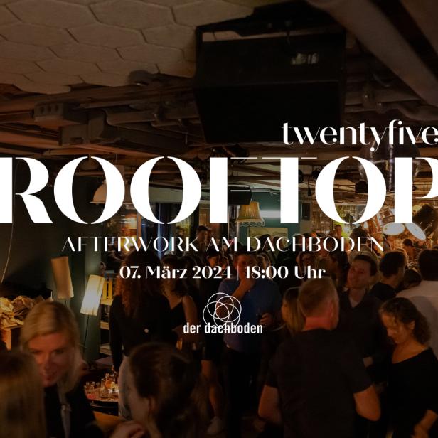 Menschen feiern auf einer „Twentyfive Rooftop“-Party am 7. März 2021.